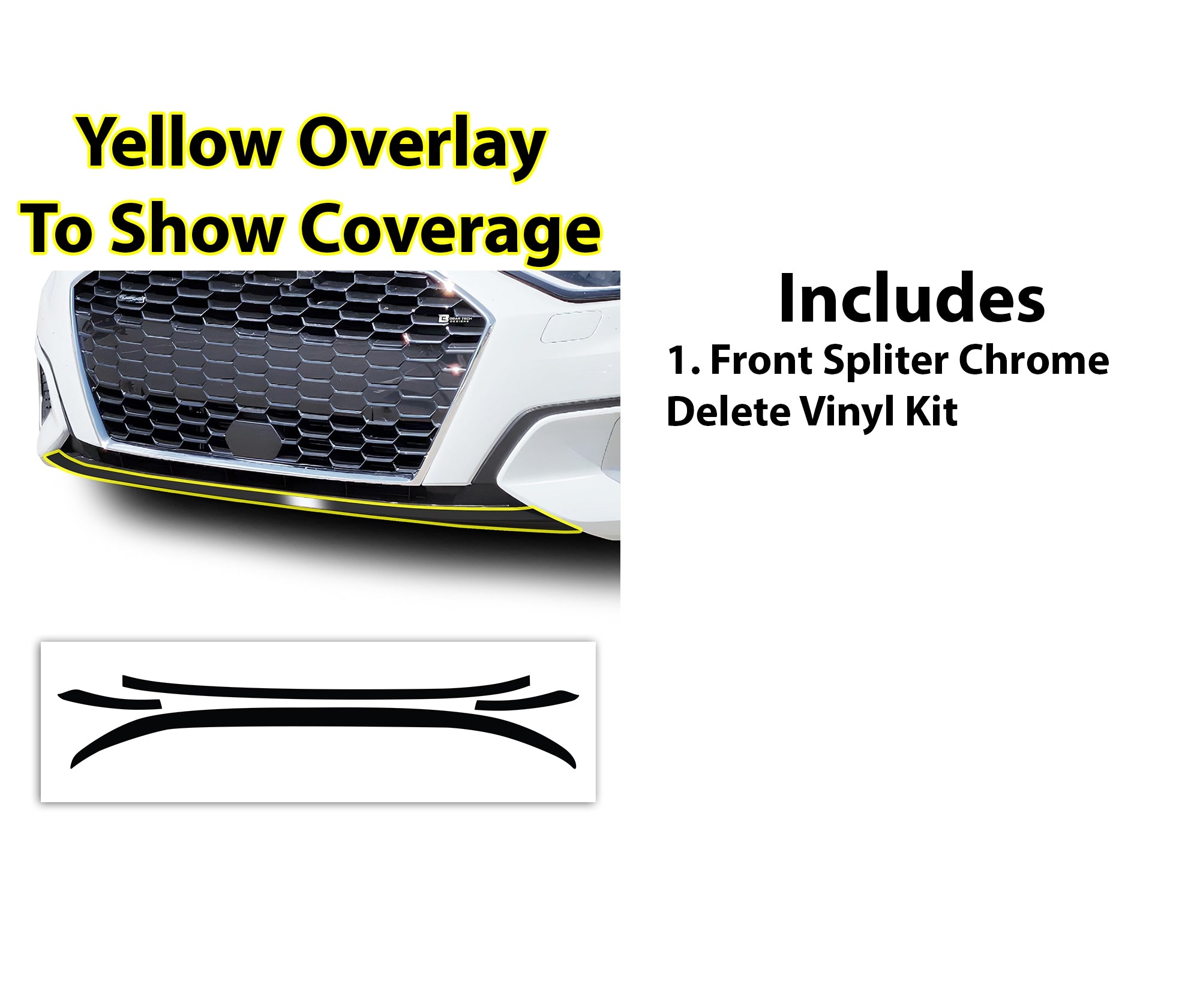 Vinyl Chrome Delete Grille Window Wheel Blackout Decal Stickers Overlay Film Fits Audi A3 2022 - 2025 - Bogar Tech Designs