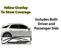 Vinyl Chrome Delete Side Window Trim Blackout Decal Stickers Overlay Film Fits Genesis GV70 2022-2025