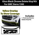 Vinyl Chrome Delete Blackout Decal Stickers Overlay Film Fits GMC Sierra 1500 2022 - 2025 - Bogar Tech Designs