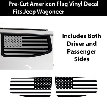 BOGAR TECH American Flag Quarter Window Decal For Nissan Pathfinder 2022-2025 – Matte Black, Easy Install