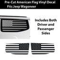 Quarter Window American Flag Vinyl Decal Stickers Fits Jeep Wagoneer 2022 2023 2024 2025