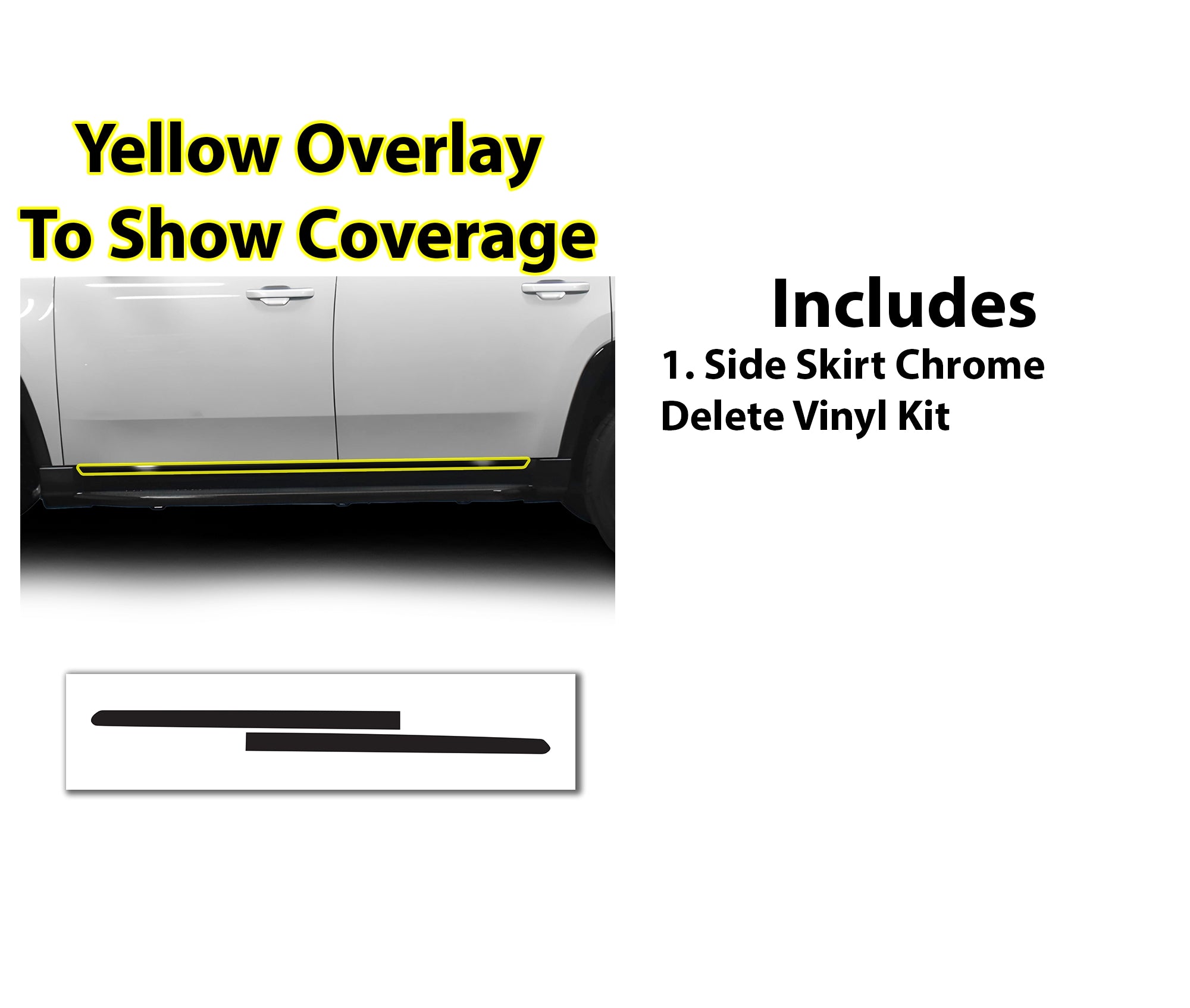 Vinyl Chrome Delete Grille Side Window Rear Blackout Decal Stickers Overlay Film Fits Jeep Wagoneer 2022 - 2025 - Bogar Tech Designs