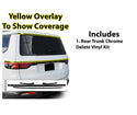 Vinyl Chrome Delete Grille Side Window Rear Blackout Decal Stickers Overlay Film Fits Jeep Wagoneer 2022-2025