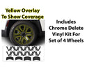 Vinyl Chrome Delete Grille Side Window Rear Blackout Decal Stickers Overlay Film Fits Jeep Wagoneer 2022-2025