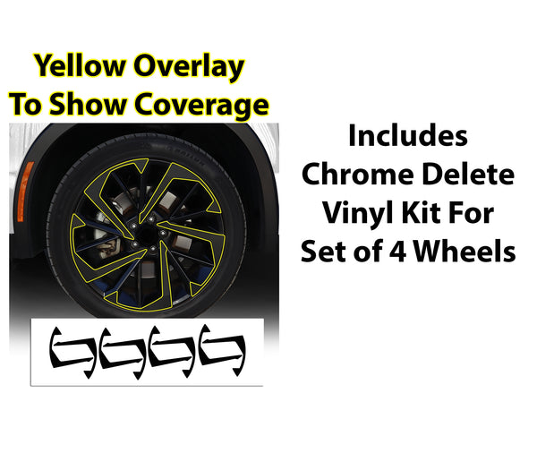 Vinyl Chrome Delete Grille Side Window Rear Blackout Decal Stickers Overlay Film Fits Mitsubishi Outlander 2022-2025