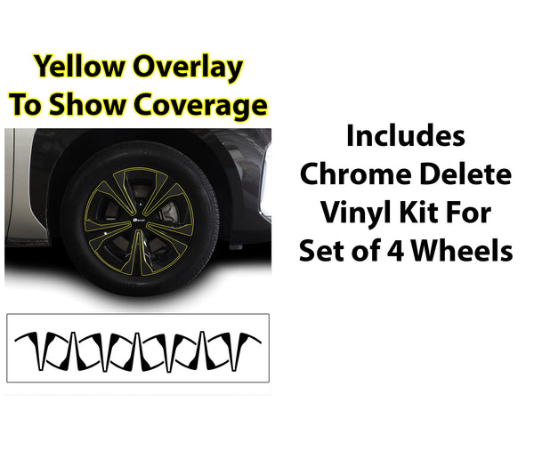 Vinyl Chrome Delete Grille Front Wheel Blackout Decal Stickers Overlay Film Fits Toyota BZ4X 2022 - 2025 - Bogar Tech Designs