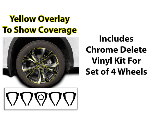 Vinyl Chrome Delete Side Window Front Rear Bumper Wheel Rim Trim Blackout Decal Stickers Overlay Film Fits Lexus RX 2016 - 2022 - Bogar Tech Designs