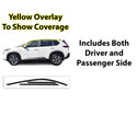 Vinyl Chrome Delete Wheel Sides Front Rear Bumper Trim Blackout Decal Stickers Overlay Film Fits Nissan Rogue 2021 - 2025 - Bogar Tech Designs