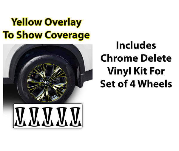 Vinyl Chrome Delete Wheel Sides Front Rear Bumper Trim Blackout Decal Stickers Overlay Film Fits Nissan Rogue 2021 - 2025 - Bogar Tech Designs