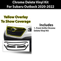 Vinyl Chrome Delete Side Window Blackout Decal Stickers Overlay Film Fits Subaru Outback Subaru Outback 2020 - 2025 - Bogar Tech Designs
