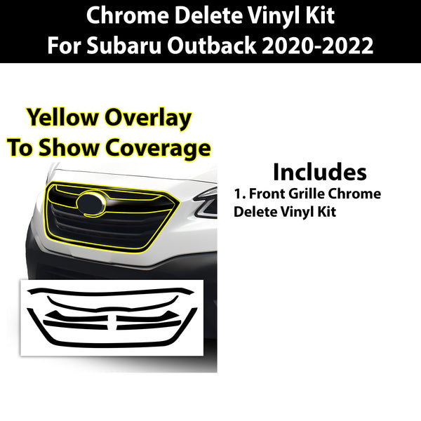 Vinyl Chrome Delete Side Window Blackout Decal Stickers Overlay Film Fits Subaru Outback Subaru Outback 2020 - 2025 - Bogar Tech Designs
