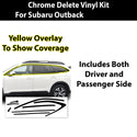 Vinyl Chrome Delete Side Window Blackout Decal Stickers Overlay Film Fits Subaru Outback Subaru Outback 2020 - 2025 - Bogar Tech Designs