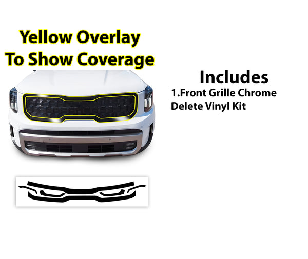 Window Vinyl Chrome Delete Trim Blackout Decal Stickers Overlay Film Fits Kia Telluride 2020 - 2025
