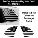 Quarter Window American Flag Vinyl Decal Stickers Fits BMW X5 2023 - 2025 - Bogar Tech Designs