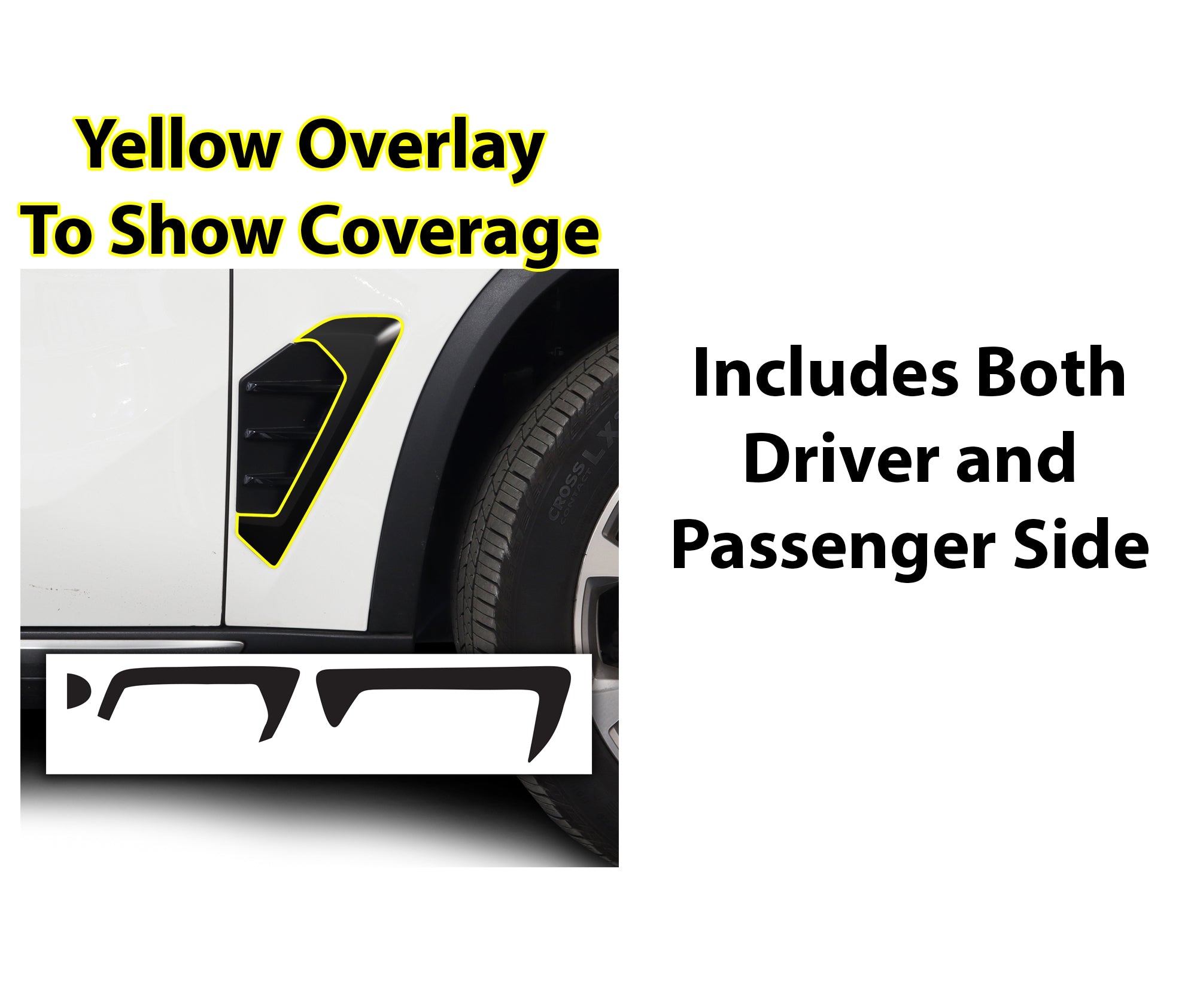 Vinyl Chrome Delete Grille Side Window Blackout Decal Stickers Overlay Film Fits BMW X5 2019 - 2025 - Bogar Tech Designs