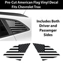 Fits Chevrolet Trax 2024 - 2025 Quarter Window American Flag Vinyl Decal Stickers - Bogar Tech Designs