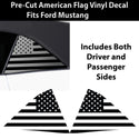 Quarter Window American Flag Vinyl Decal Stickers Fits Ford Mustang Convertible 2024 - Bogar Tech Designs