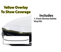 Vinyl Chrome Delete Front Rear Bumper Blackout Decal Stickers Overlay Film Fits Hyundai Elantra 2024-2025
