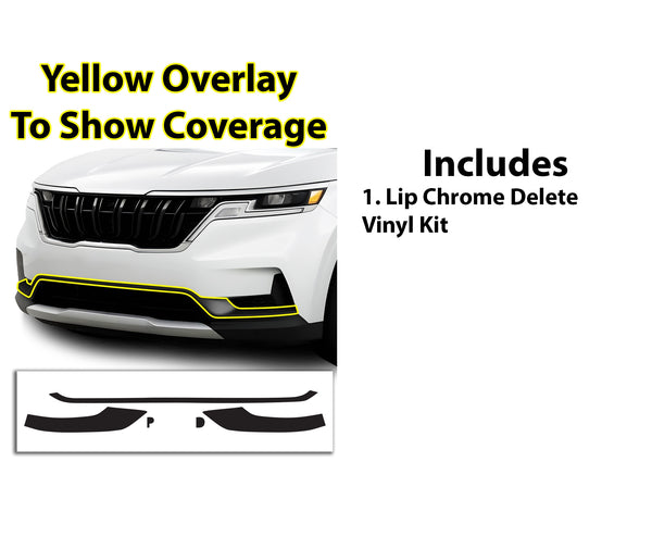 Vinyl Chrome Delete Grille Side Window Rear Blackout Decal Stickers Overlay Film Fits Kia Carnival 2022-2025