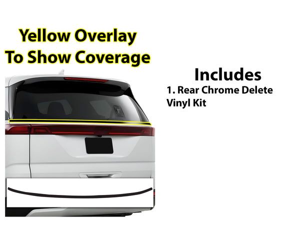 Vinyl Chrome Delete Grille Side Window Rear Blackout Decal Stickers Overlay Film Fits Kia Carnival 2022-2025