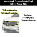 Acura RDX 2019-2026 Blackout Chrome Delete Kit - Precut Gloss Black Vinyl Overlays