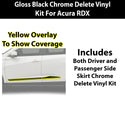 Acura RDX 2019-2026 Blackout Chrome Delete Kit - Precut Gloss Black Vinyl Overlays