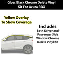Acura RDX 2019-2026 Blackout Chrome Delete Kit - Precut Gloss Black Vinyl Overlays