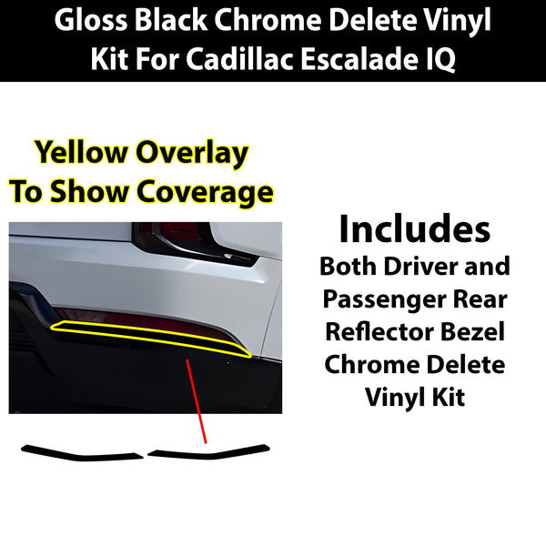 Fits Cadillac Escalade IQ 2025-2026 Vinyl Chrome Delete Grille Blackout Decal Stickers Overlay Film