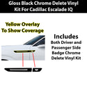 Fits Cadillac Escalade IQ 2025-2026 Vinyl Chrome Delete Grille Blackout Decal Stickers Overlay Film