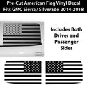 American Flag Side Window Vinyl Decal Stickers Fits Chevy Silverado GMC Sierra 2019 - 2025 - Bogar Tech Designs