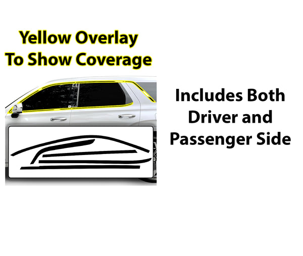 Side Window Skirt Vinyl Chrome Delete Trim Blackout Decal Stickers Overlay Film Fits Hyundai Palisade 2020 - 2025 - Bogar Tech Designs