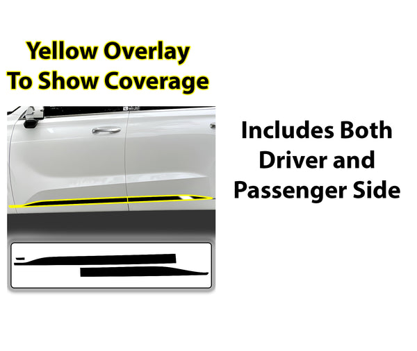 Side Window Skirt Vinyl Chrome Delete Trim Blackout Decal Stickers Overlay Film Fits Hyundai Palisade 2020 - 2025 - Bogar Tech Designs