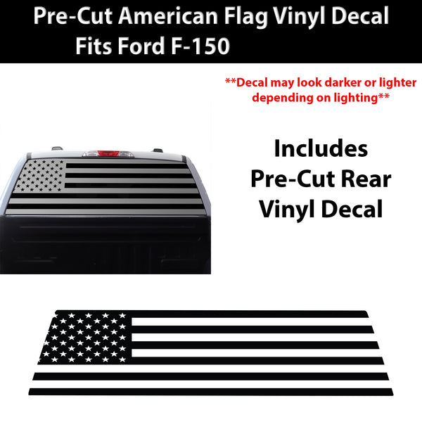 American Flag Rear Side Window Vinyl Decal Stickers Fits Ford F - 150 F150 2015 - 2025 - Bogar Tech Designs