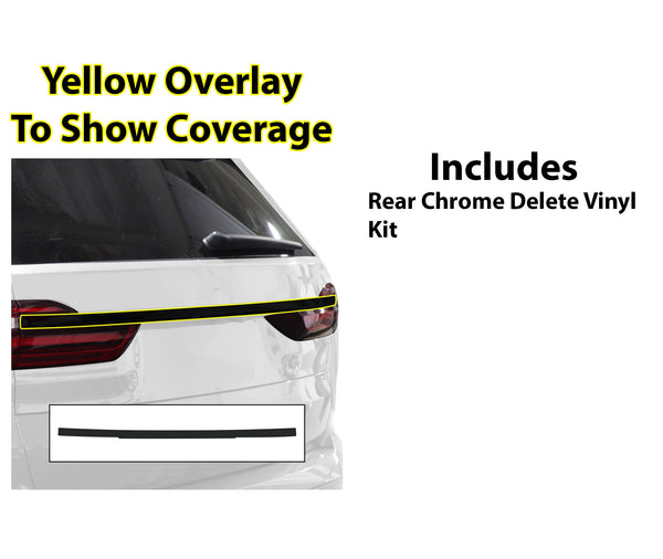 Vinyl Chrome Delete Blackout Decal Stickers Overlay Film Fits BMW X7 2019-2025
