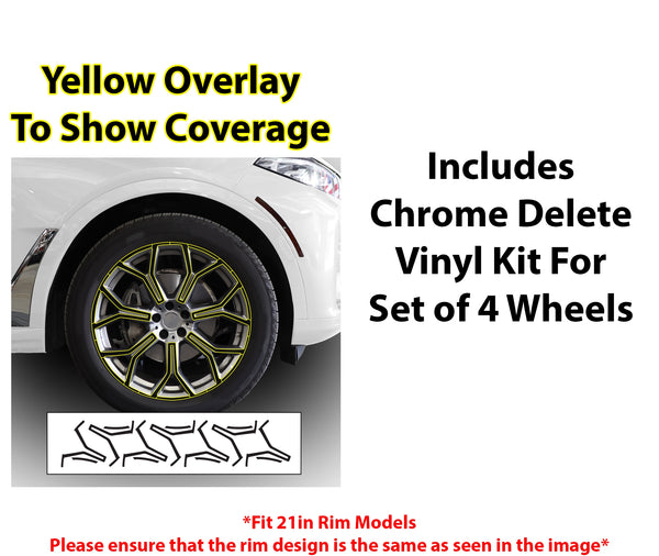Vinyl Chrome Delete Blackout Decal Stickers Overlay Film Fits BMW X7 2019-2025