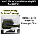 Vinyl Chrome Delete Blackout Decal Stickers Overlay Film Fits BMW X5 2019 - 2025 - Bogar Tech Designs