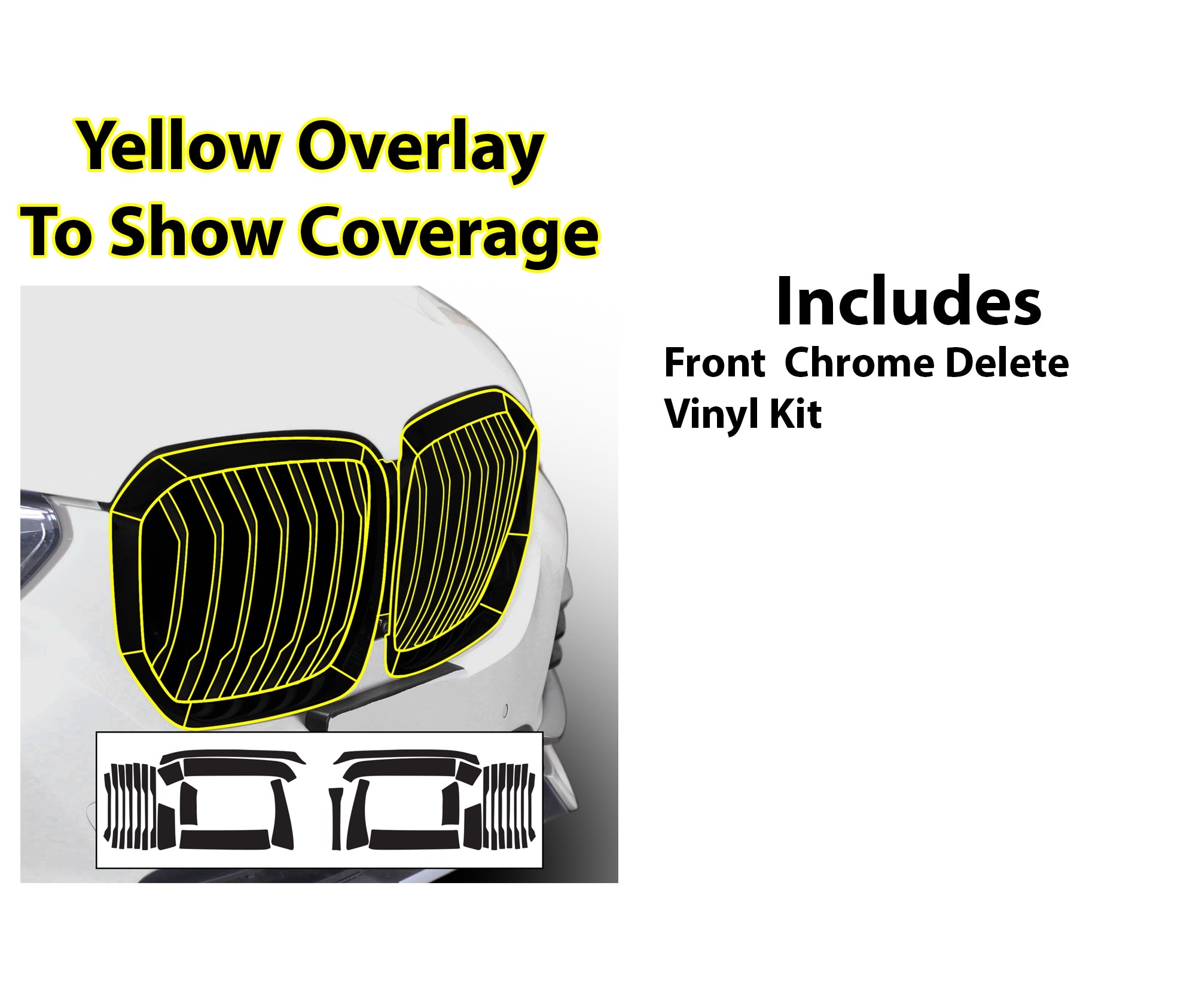 Vinyl Chrome Delete Blackout Decal Stickers Overlay Film Fits BMW X5 2019 - 2025 - Bogar Tech Designs