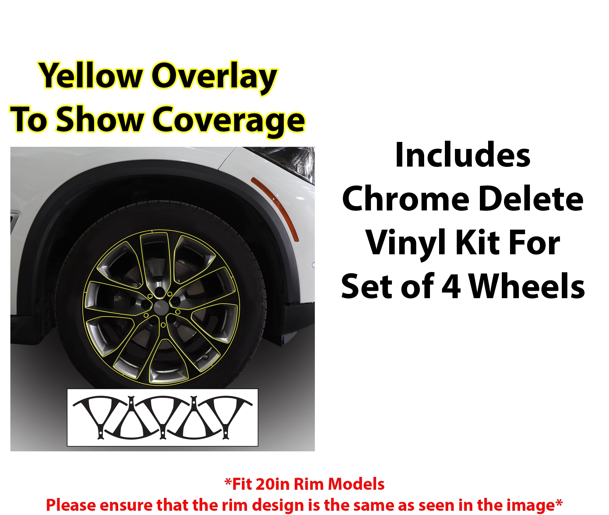 Vinyl Chrome Delete Blackout Decal Stickers Overlay Film Fits BMW X5 2019 - 2025 - Bogar Tech Designs