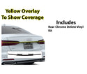 Fits Audi A6 S6 2019-2025 Vinyl Chrome Delete Blackout Decal Stickers Overlay Film