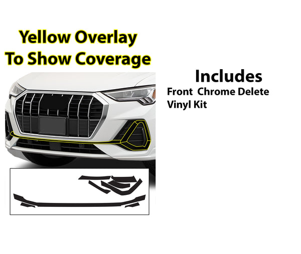 Vinyl Chrome Delete Blackout Decal Stickers Overlay Film Fits Audi Q3 2019 - 2025 - Bogar Tech Designs