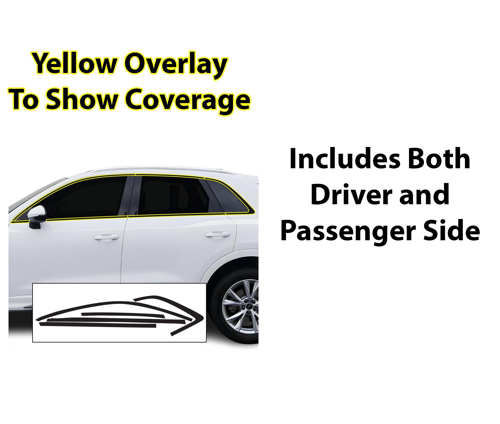 Vinyl Chrome Delete Blackout Decal Stickers Overlay Film Fits Audi Q3 2019 - 2025 - Bogar Tech Designs