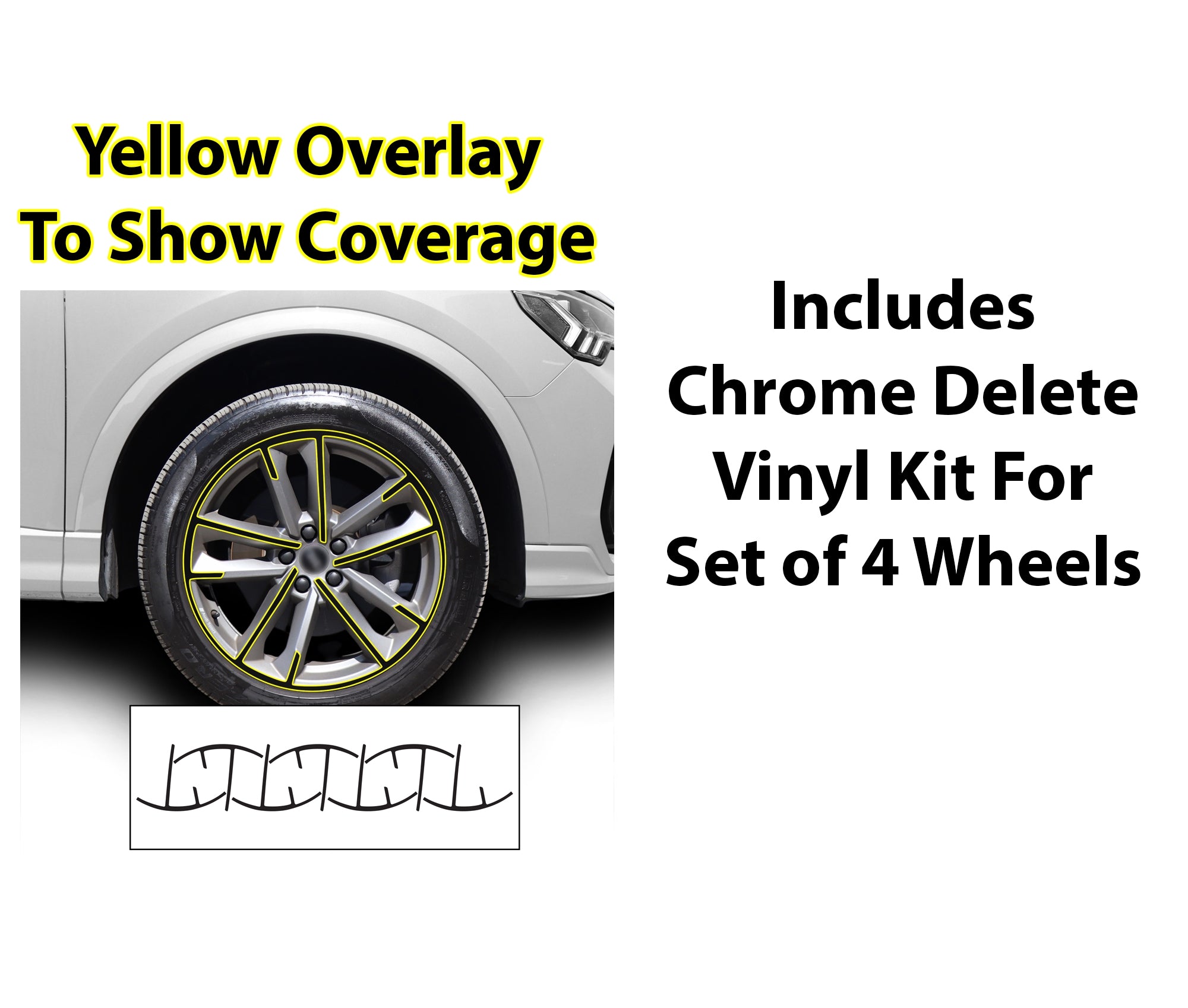 Vinyl Chrome Delete Blackout Decal Stickers Overlay Film Fits Audi Q3 2019 - 2025 - Bogar Tech Designs