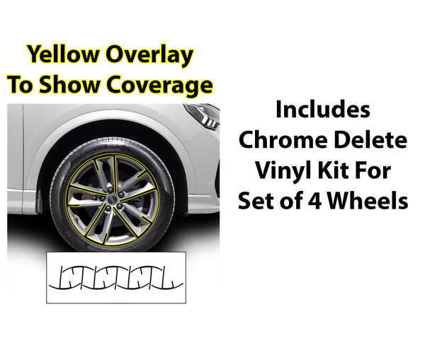 Vinyl Chrome Delete Blackout Decal Stickers Overlay Film Fits Audi Q3 2019 - 2025 - Bogar Tech Designs