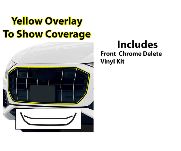 Vinyl Chrome Delete Blackout Decal Stickers Overlay Fits Audi Q8 2019 - 2025 - Bogar Tech Designs