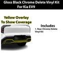 Vinyl Chrome Delete Blackout Decal Stickers Overlay Film Fits Kia EV9 2024-2025