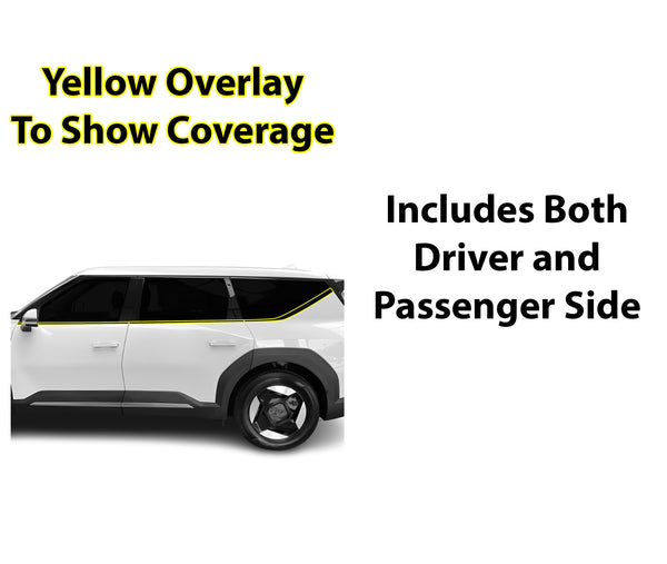 Vinyl Chrome Delete Blackout Decal Stickers Overlay Film Fits Kia EV9 2024-2025