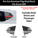 Fits Acura ADX 2025-2026 Quarter Window American Flag Vinyl Decal Stickers