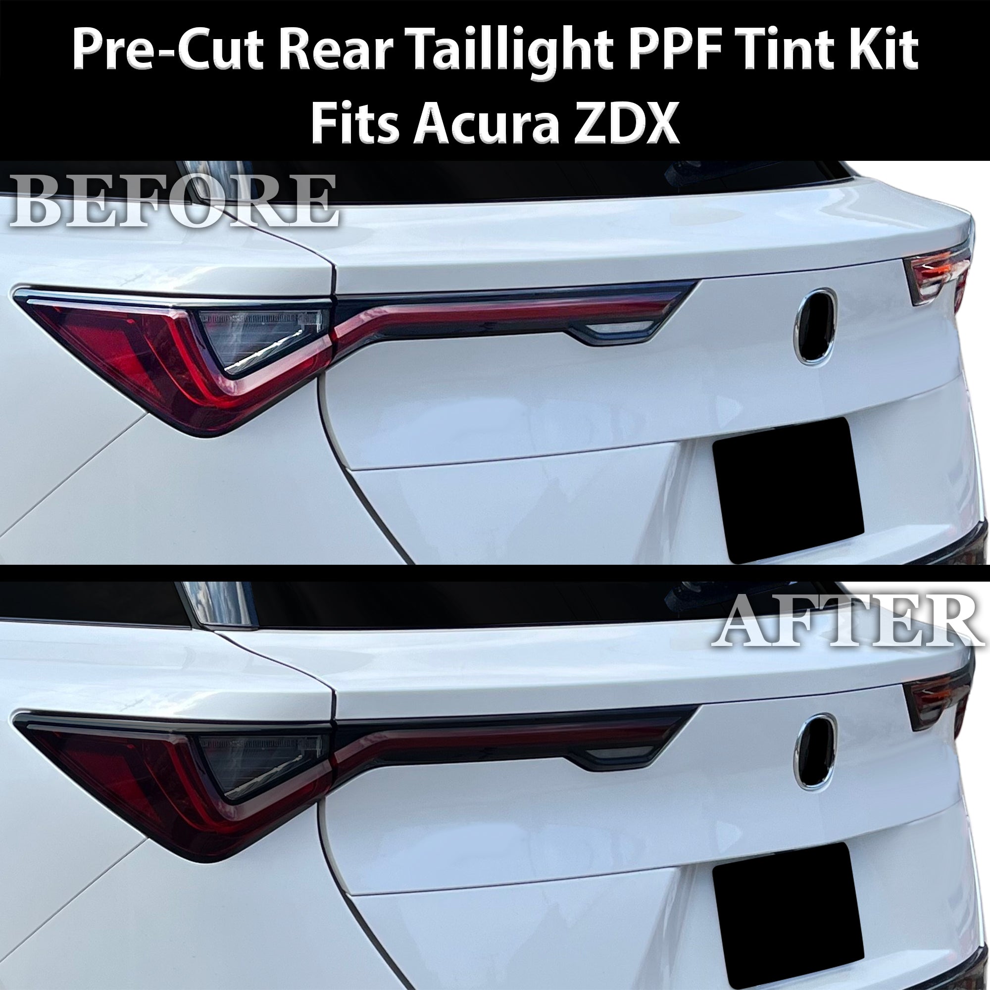 Acura ZDX 2024–2026 Dark Smoke Headlight & Taillight Tint Kit