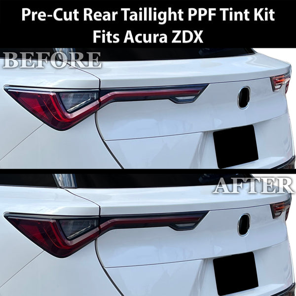 Acura ZDX 2024–2026 Dark Smoke Headlight & Taillight Tint Kit – Precut Vinyl Lens Overlays