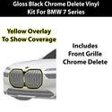 BMW 7 Series 2023-2026 Blackout Chrome Delete Kit – Precut Gloss Black Vinyl Overlays